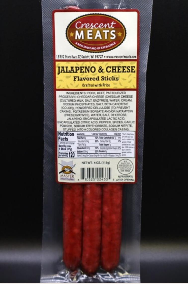 Crescent Meats Jalapeno & Cheddar Sticks 4oz