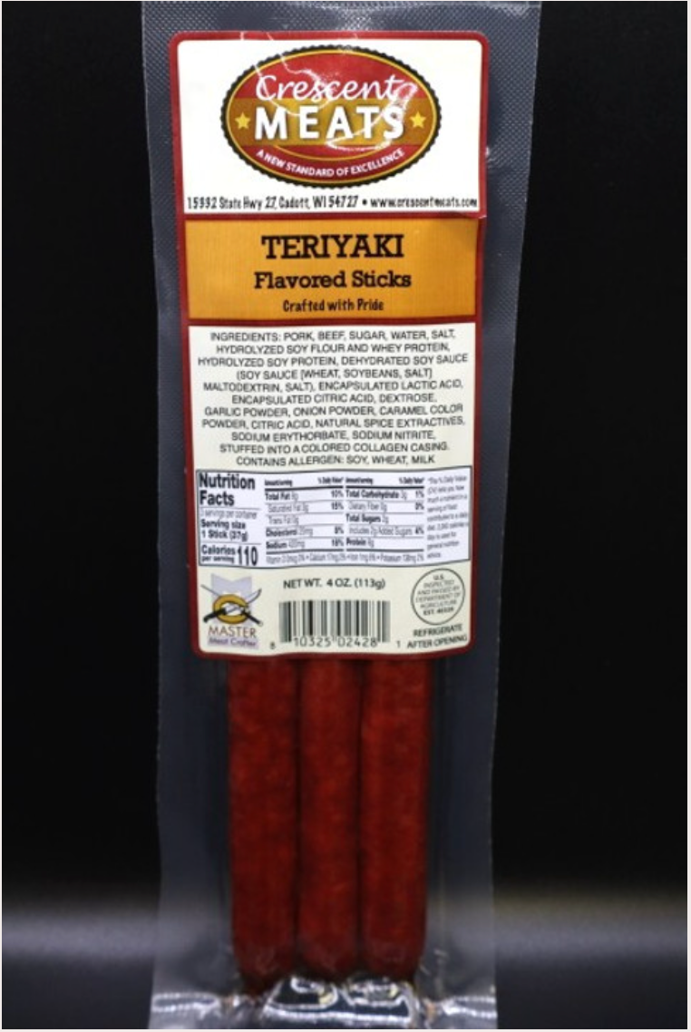 Crescent Meats Teriyaki Sticks 4oz