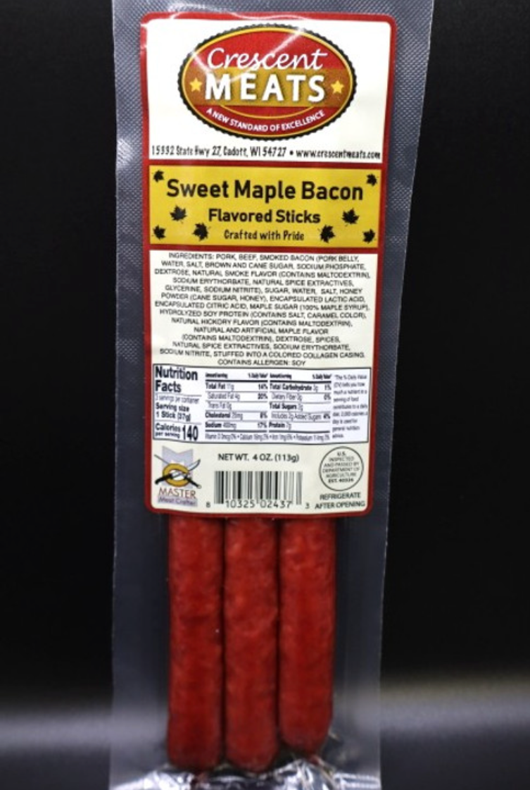 Crescent Meats Sweet Maple & Bacon Sticks 4oz
