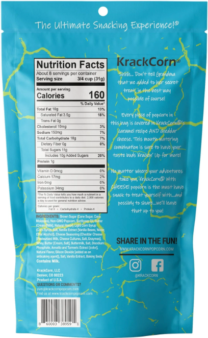 KrackCorn With CHEESE! 3.25 OZ Personal Size
