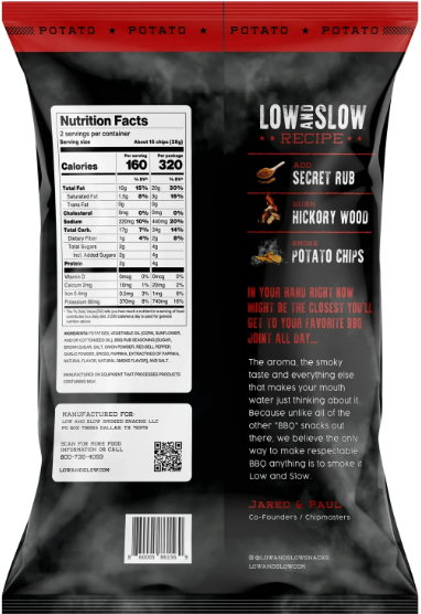 Low & Slow Hickory Smoked BBQ Potato Chips 5 oz.