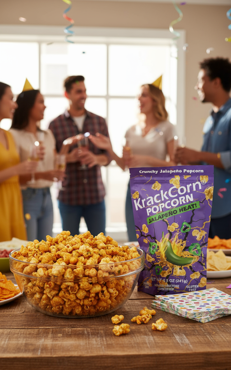 KrackCorn Jalapeno at party